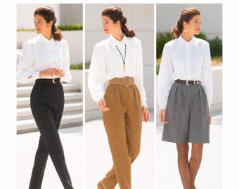 Butterick 5090 Women’s Pants Shorts Original Paper Sewing Pattern High Waist Tapered Leg Size 6-10