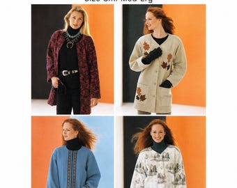 McCall's 2963 Misses Jacket Original Paper Sewing Pattern Oversized Polar Fleece Coat S-M-L Bust 80-102 cm 31.5-40.2 in