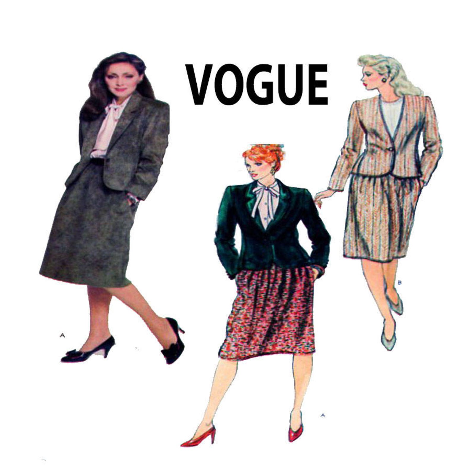 Vogue 8106 Women Suit Sewing Pattern Princess Seam Etsy