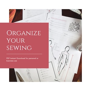 Sewing Journal | Sewing Project Planner | PDF Download Sewing Planner | Printable Sewing Planner | 5 Page | 8.5x11&quot; or A4 for 3-Ring Binder