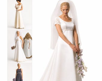McCall's 8635 Misses Bridal Gown Sewing Pattern Bridesmaid Dress Size 12-16 Bust 87-97 cm 34.3-38.2 in Original Paper Sewing Pattern