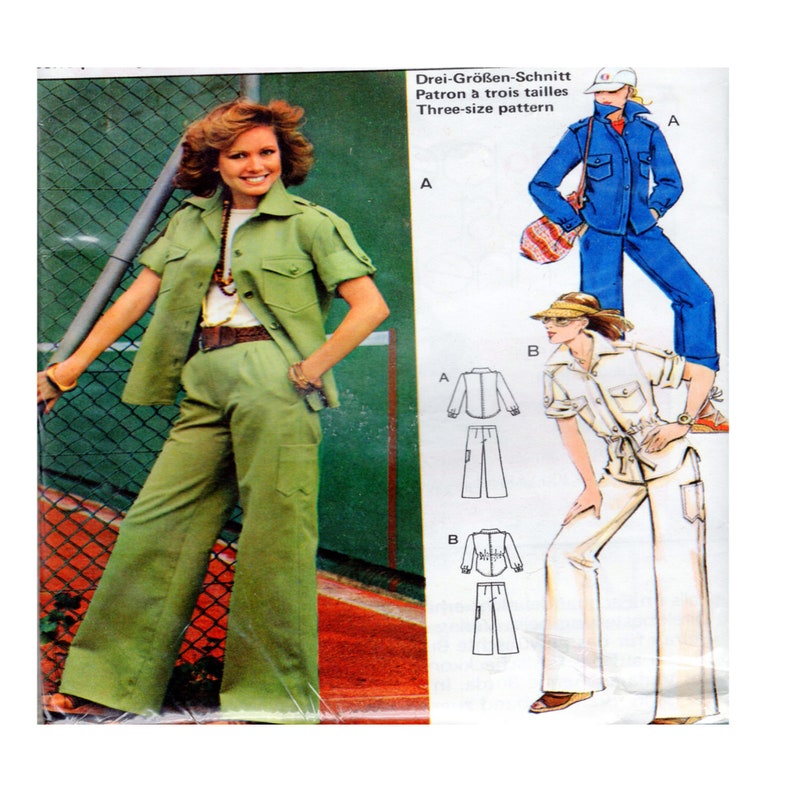 Women Pant Suit Sewing Pattern Burda 67555 Pointed Collar Etsy