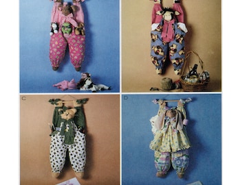 Hanging Storage, Novelty Storage, McCalls 9668 Sewing Pattern, Rabbit, Bear, Cow, Cat Characters, Sew Home Decor Storage, Sew Craft UNCUT