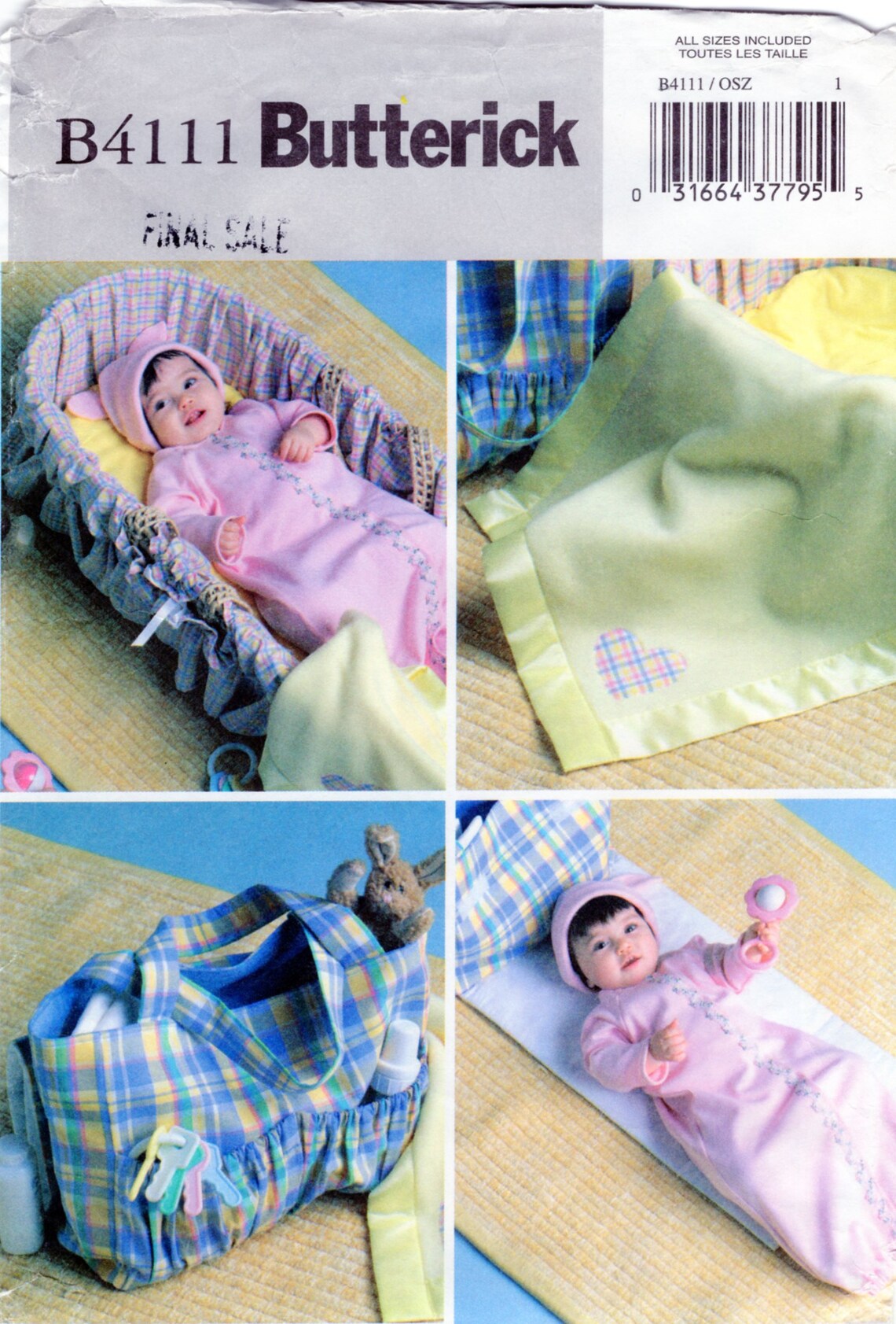 Butterick 4111 Baby Basket Carrier Sewing Pattern Baby Etsy Canada