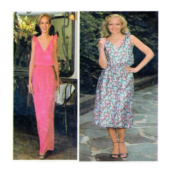 Simplicity 8955 Women Sundress Sewing Pattern, Grecian Style, V Neckline,  Maxi or Long Dress, Shift Dress, Size 6, Super Jiffy Pattern UNCUT - Etsy
