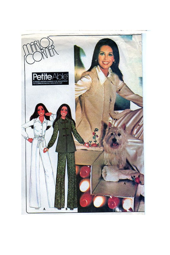 Marlo's Corner, Women, Jumpsuit, Sewing Pattern, McCalls 4776, 70s Vintage, Fitted, Coveralls, Flare Leg Pants, Vest, Booties, Size 10