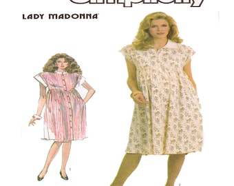 Simplicity 8552 Misses Sewing Pattern Maternity Dress Button Front Loose Fit Size 16-20 UNCUT