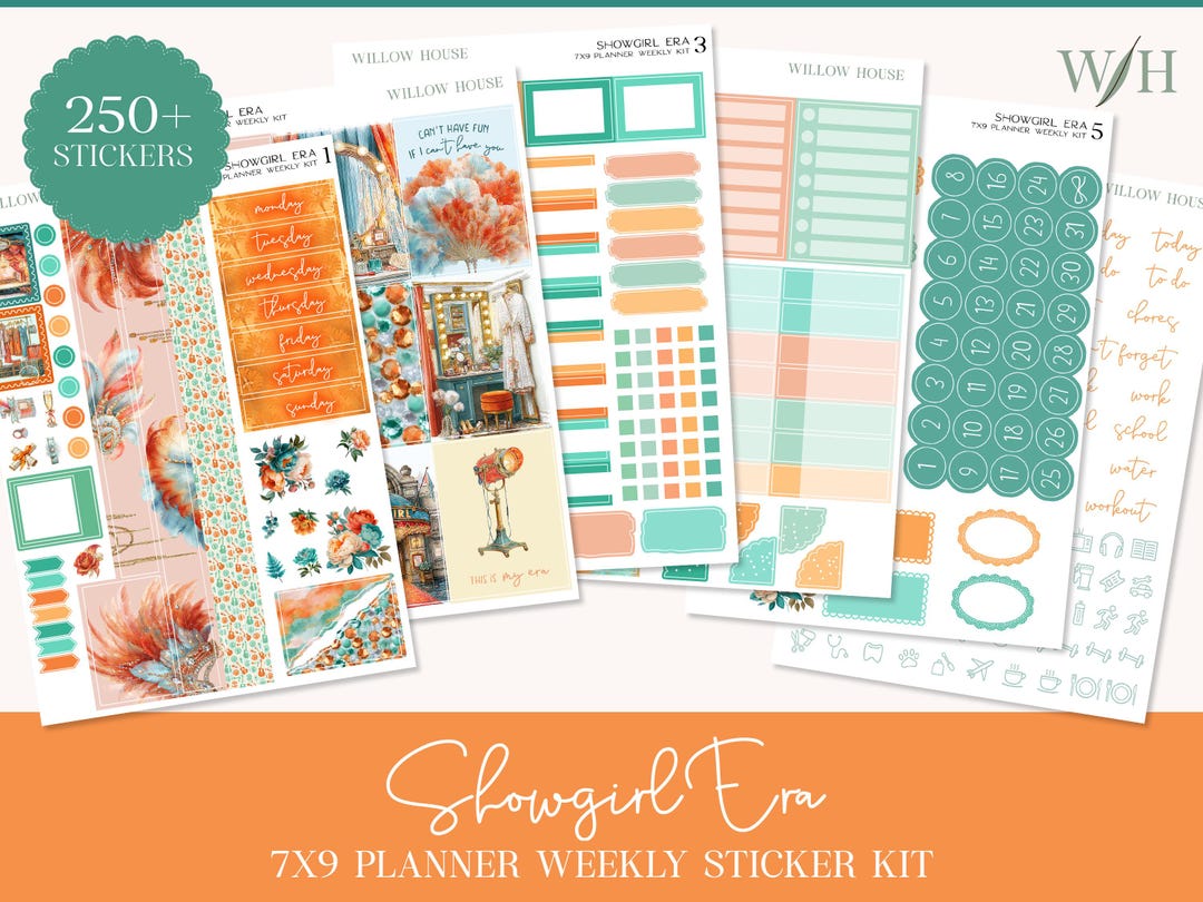 Showgirl Era 7x9 Weekly Planner Sticker Kit – Erin Condren & Happy ...
