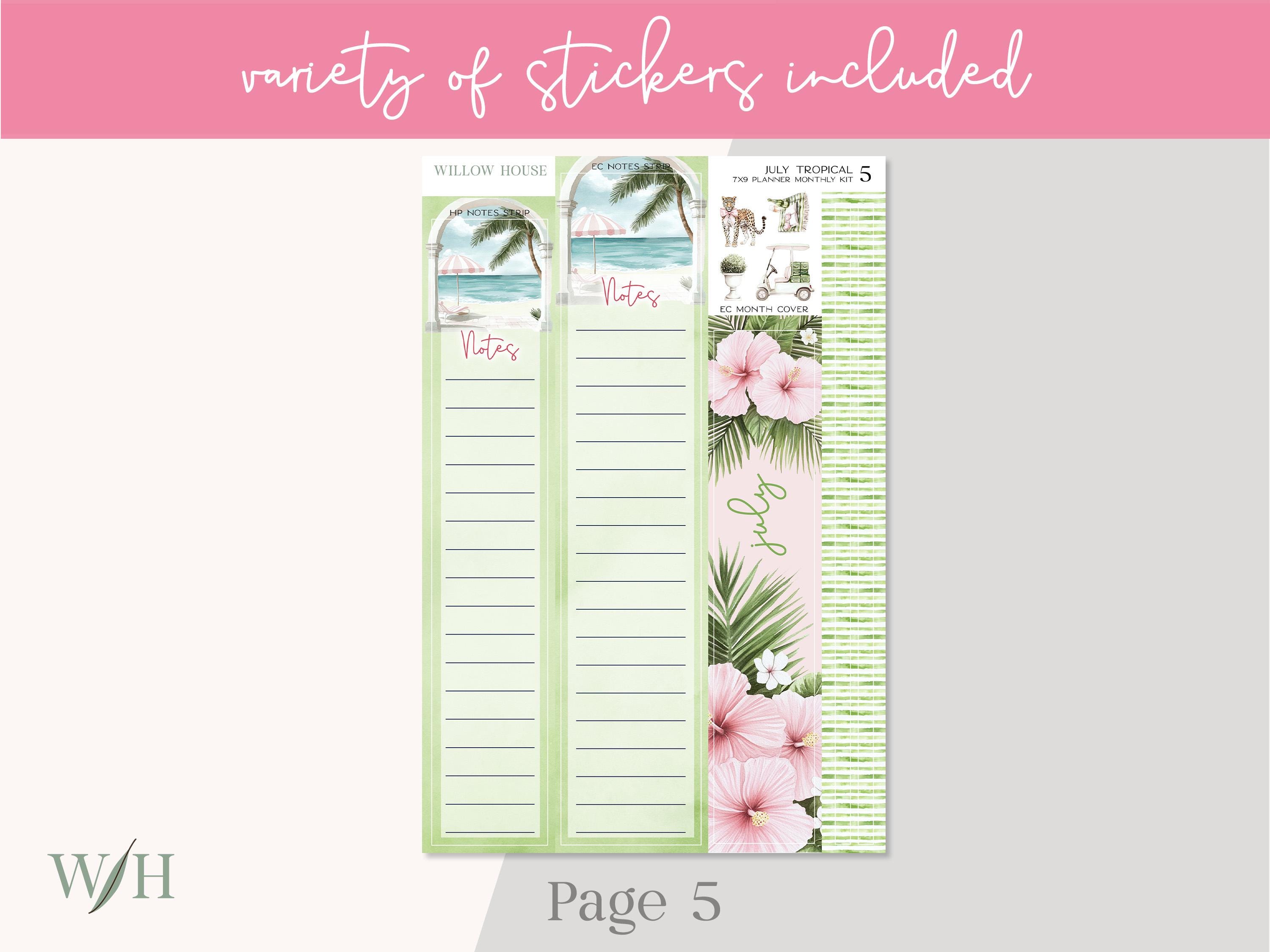 July 2026 7x9 Monthly Planner Sticker Kit – Erin Condren & Happy ...