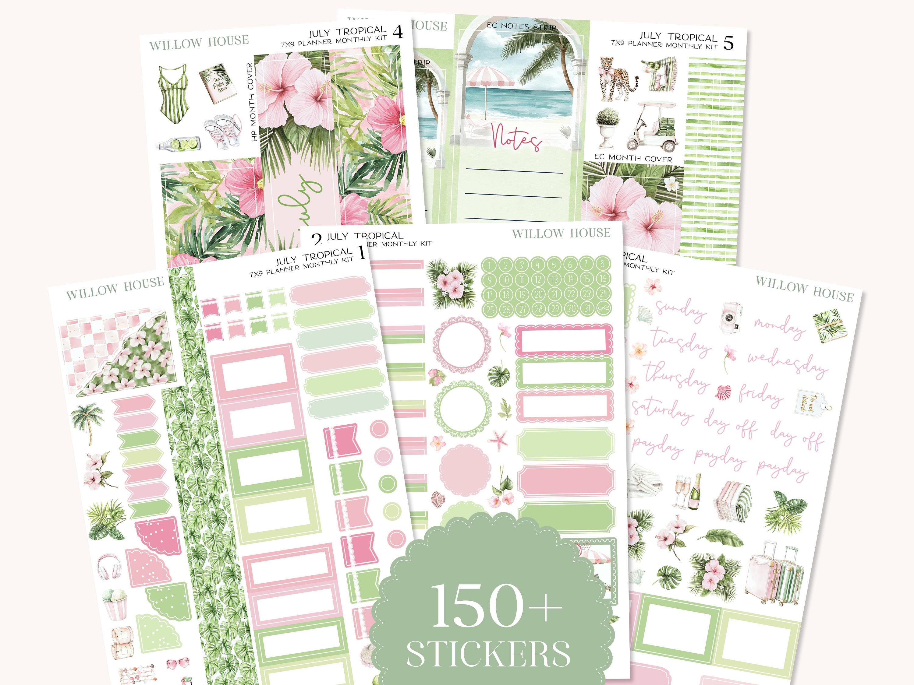 July 2026 7x9 Monthly Planner Sticker Kit – Erin Condren & Happy ...