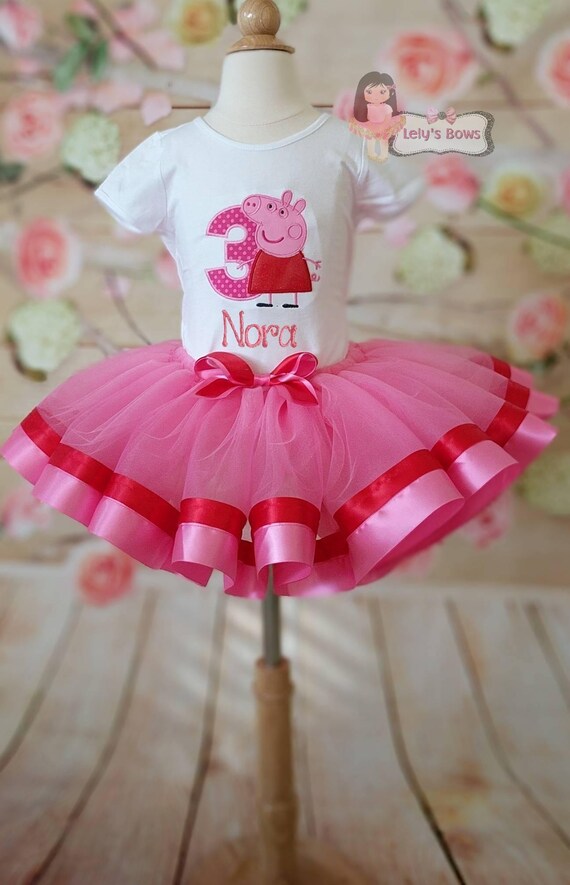 peppa pig tutu birthday outfit