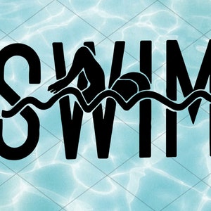 Swimmer SVG: Swim Team, Mom, Coach Graphics (Digital Download)