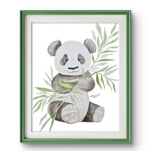 Acquerello panda , panda bear watercolor print, nursery art print, kids room print