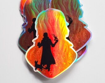 Caleb Widogast Critical Role Sticker: Holographic Vinyl, Watercolor Fanart, Art Print