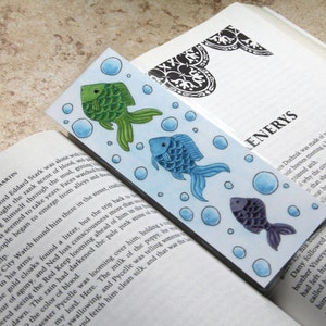 3 Ocean Life Art Bookmarks | Laminated Art Print | Watercolor Painting ...