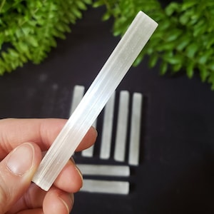 Selenite stick | 4&quot; inch | Natural Crystals | Gemstone Mineral | Crystal Healing | Purification and Protection | Meditation Spiritual Tool