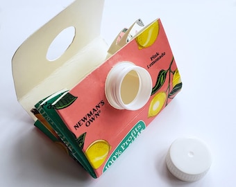 Upcycled Carton Wallet: Newman&#39;s Own Pink Lemonade Coin Pouch