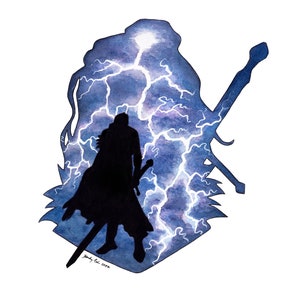 Yasha Critical Role Art Print: Original Watercolor Giclée