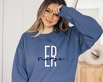 ER Nurse Sweatshirt, Emergency Nurse Sweatshirt, ER Nurse Shirt, Emergency Nurse Shirt, ER Nurse Gift, Er Nurse Crewneck