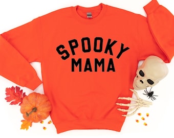 Spooky Mama Halloween Sweatshirt,Spooky Babe Halloween Sweatshirt,Mom Halloween Sweatshirt,Women Halloween Sweatshirt,Adult Halloween