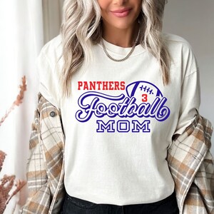 Customized Football Shirt, Mom Gift, Football Mom Game Day Shirt, Football Season Game Shirt, Football Team Shirt Comfort Colors