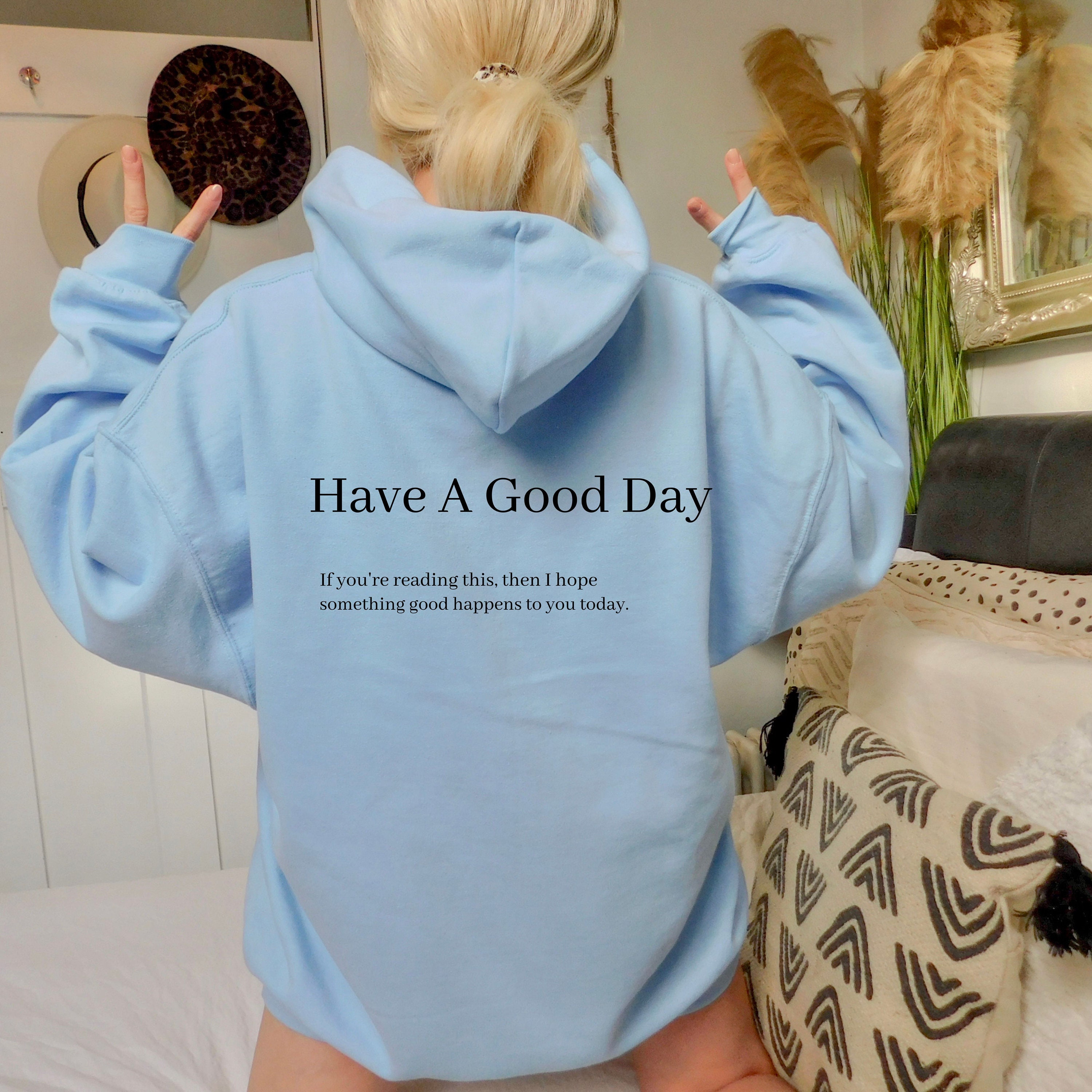 Preppy Aesthetic Crewneck Aesthetic Trendy Kindness Clothes for Teens  Oversized Sweatshirt Y2K VSCO Positive Quote Hoodie Have a good day