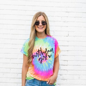 Birthday Girl Shirt, 10th Birthday Shirt for Girls, Double Digits Birthday Shirt, Tie Dye Birthday Shirt for Girls