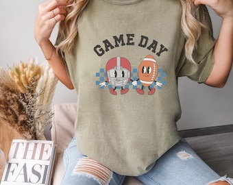Football Mom Gift, Football Mom Game Day Shirt, Football Season Game Shirt, Customized Football Shirt, Football Team Shirt Comfort Colors