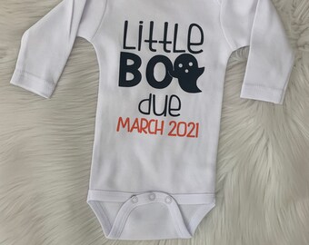 Halloween Pregnancy Announcement Shirt,Pregnancy Announcement Onesie,Onesie Pregnancy Announcement,Pumpkin Pregnancy,Little Boo,Baby Boo