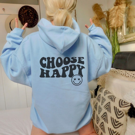 VSCO Preppy Aesthetic Crewneck Trendy Kindness Clothes for Teens Oversized  Sweatshirt Y2K Positive Quote Hoodie Choose Happy Crewneck 