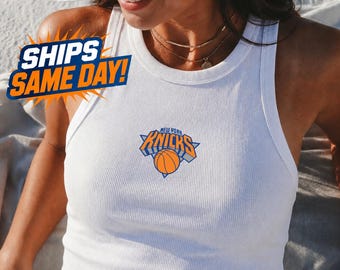 New York Basketball Tank | NY Basketball Fan Shirt | Playoff Game Day Tank | Racer Tank | Sports Mom Basketball Top | NYC Fan Gift