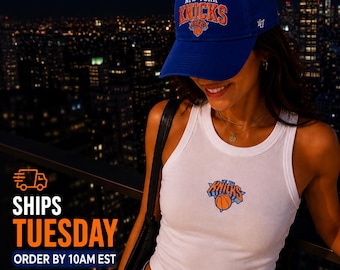 New York Basketball Tank | NY Basketball Fan Shirt | Playoff Game Day Tank | Racer Tank | Sports Mom Basketball Top | NYC Fan Gift