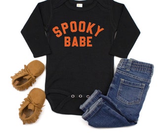 Halloween Onesie,Spooky Babe Halloween Onesie,1st Halloween Onesie,Baby First Halloween Girl,Newborn Halloween Onesie,Boo Halloween