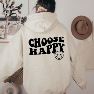VSCO Preppy Aesthetic Crewneck Trendy Kindness Clothes for Teens Oversized Sweatshirt Y2K Positive Quote Hoodie Choose Happy Crewneck