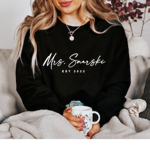 Future Mrs Sweatshirt, Custom Mrs Sweatshirt, Mrs Last Name, Bride Personalized Sweatshirt, Bride Sweatshirt
