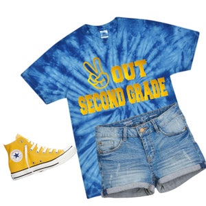 Last Day of Second Grade Shirt,2nd Grade Shirt, Girls 2nd Grade Shirt,I Survived Second Grade Shirt,Peace Out Tie Dye Shirt 2022