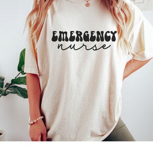 Comfort Colors Shirt ER Nurse Sweatshirt, Emergency Nurse Crewneck, RN Sweatshirt, Nurse Pullover, ER Nurse Gift, Comfort Colors Tshirt