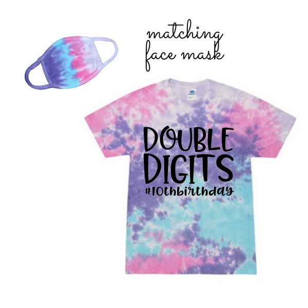 10th Birthday Shirt Girl,10th Birthday Shirt Girl, Double Digit Girls Birthday Shirt,Double Digits Birthday Shirt,Tenth Birthday, Tie Dye