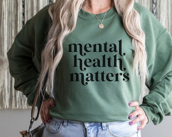 Mental Health Sweatshirt, Mental Health Awareness Trendy Sweatshirt, Aesthetic Oversized Hoodie, Mental Health Hoodie, Mental Health Matters