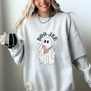 Halloween Ghost Sweatshirt, Spookie Halloween Sweatshirt, Boo Jee Shirt, Halloween Ghost Hoodies, Spooky Season Ghost Sweater