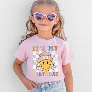 Retro Girls 10th Birthday Shirt, Checkered Tenth Birthday Tee, Personalized 10th Birthday Girl Tshirt, Ten is a Vibe Double Digits Tee