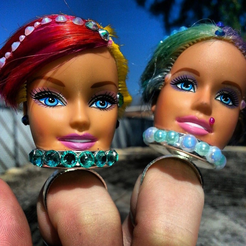 barbie head ring