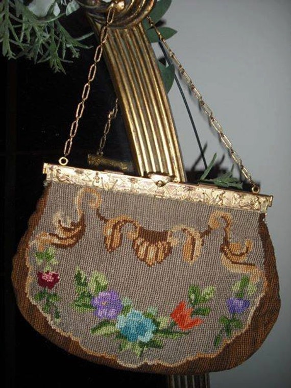Vintage Tapestry Handbag Purse