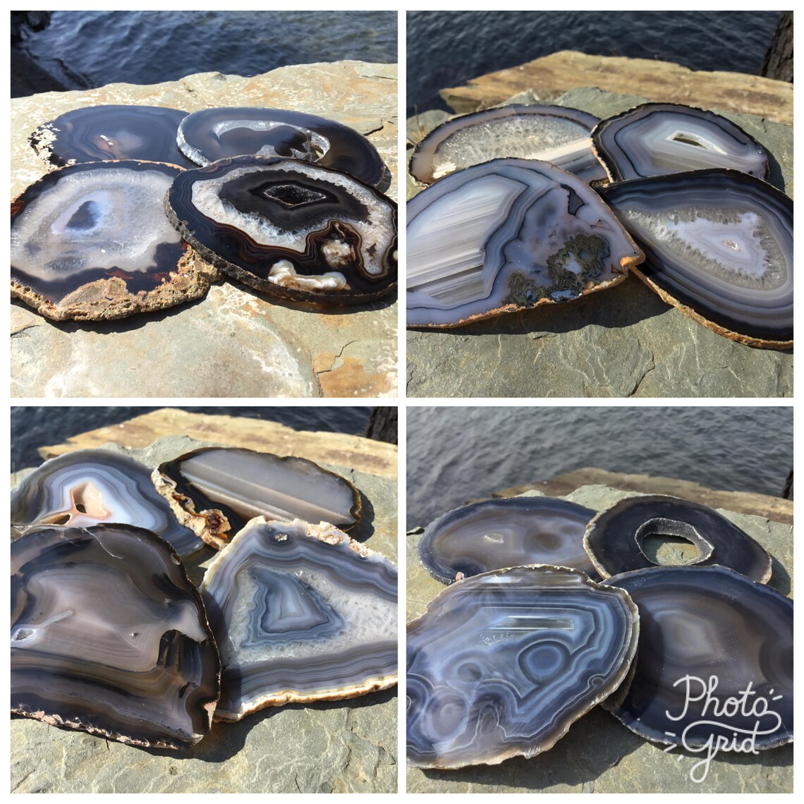 Amazing Agate Coasters Agate Coasters Set 210 Agates Coaster Etsy