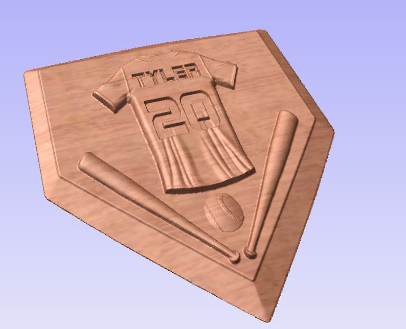 Personalized Home Plate Baseball/Softball V Carved Wooden Sign image 7