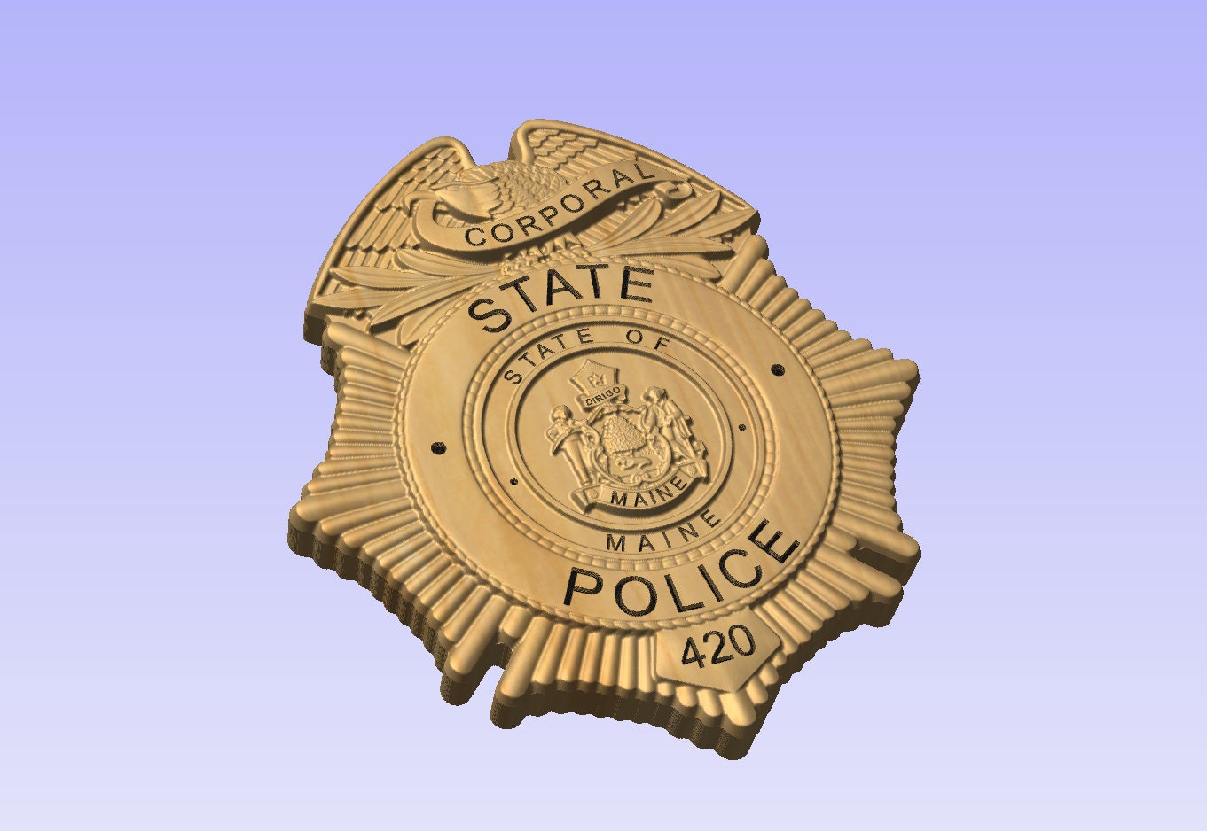 米国ポリスバッジ【MAINE州STATE POLICE】PFバッジホルダー付き 米国ポリスバッジ【MAINE州STATE POLICE】PFバッジホルダー付き