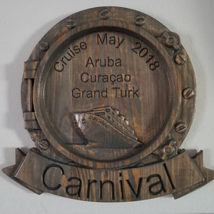 NEW!! Cruise Plaque 3D V Carved Wood Plaque Sign