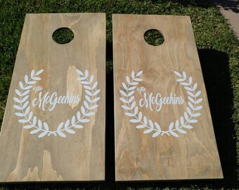 1 Set of Custom Personalized Corn Hole Boards - #Wedding - Birthday - Anniversary - Retirement - Etc.... #CornHole