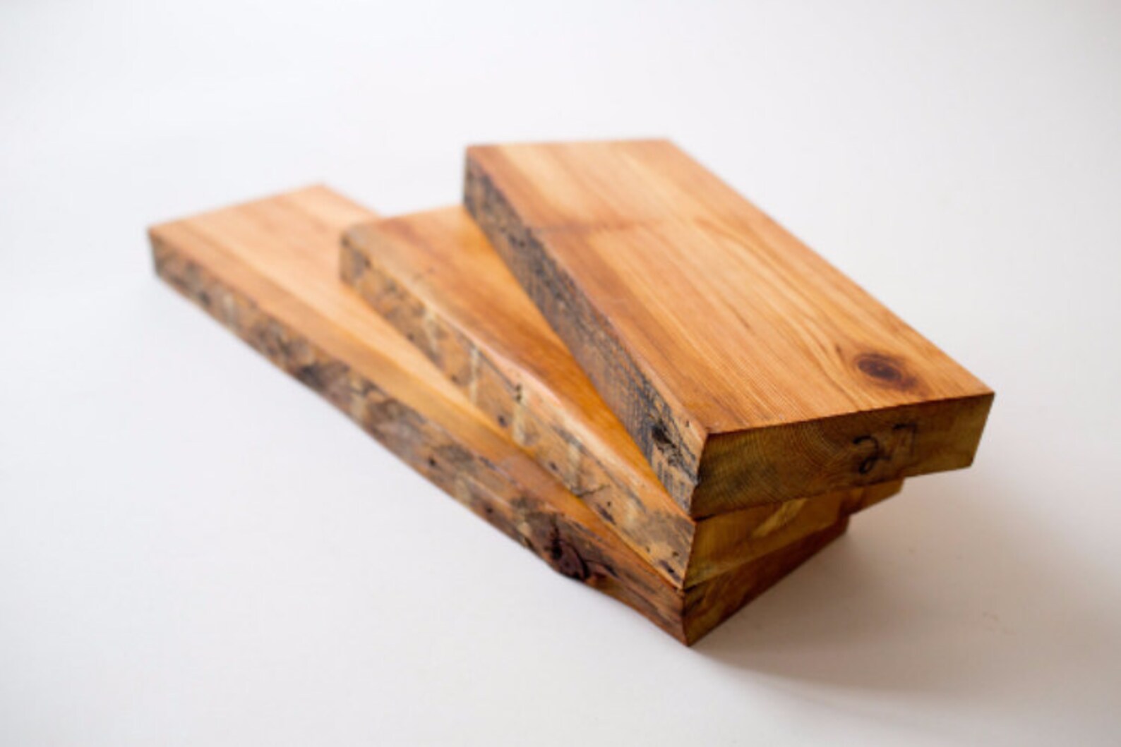 Old Growth Reclaimed Wood Shelving Three Shelves Included Etsy