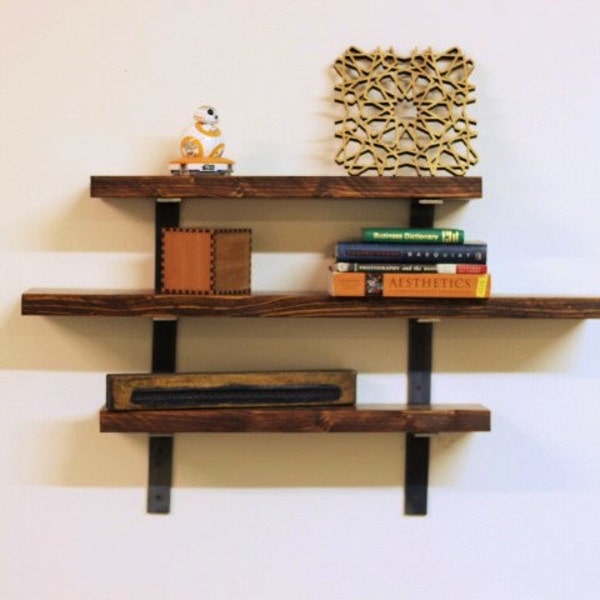 Wood Shelves With Brackets Etsy